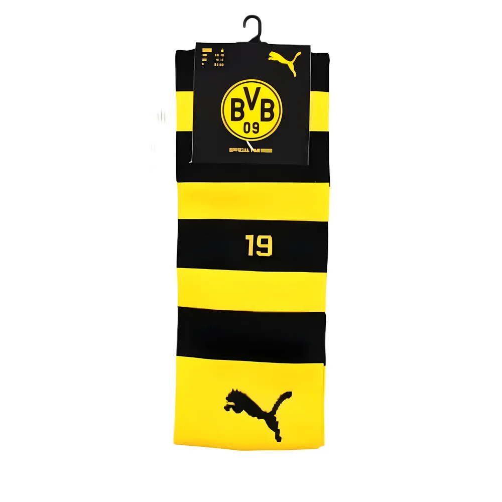 '23-'24 Borussia Dortmund Home Socks (Yellow-) Polyester Made By: Puma Men's Black Extra Large