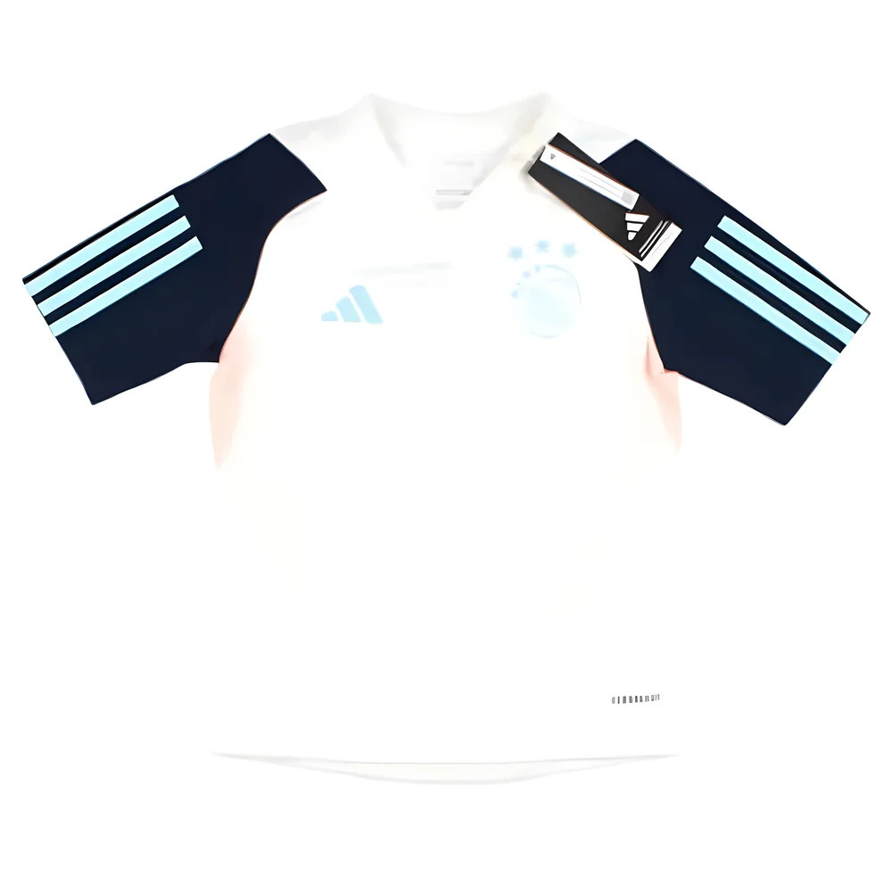'23-'24 Ajax Training Jersey (White) - Kids Polyester Made By: Adidas Unisex Kids White Size 7-8