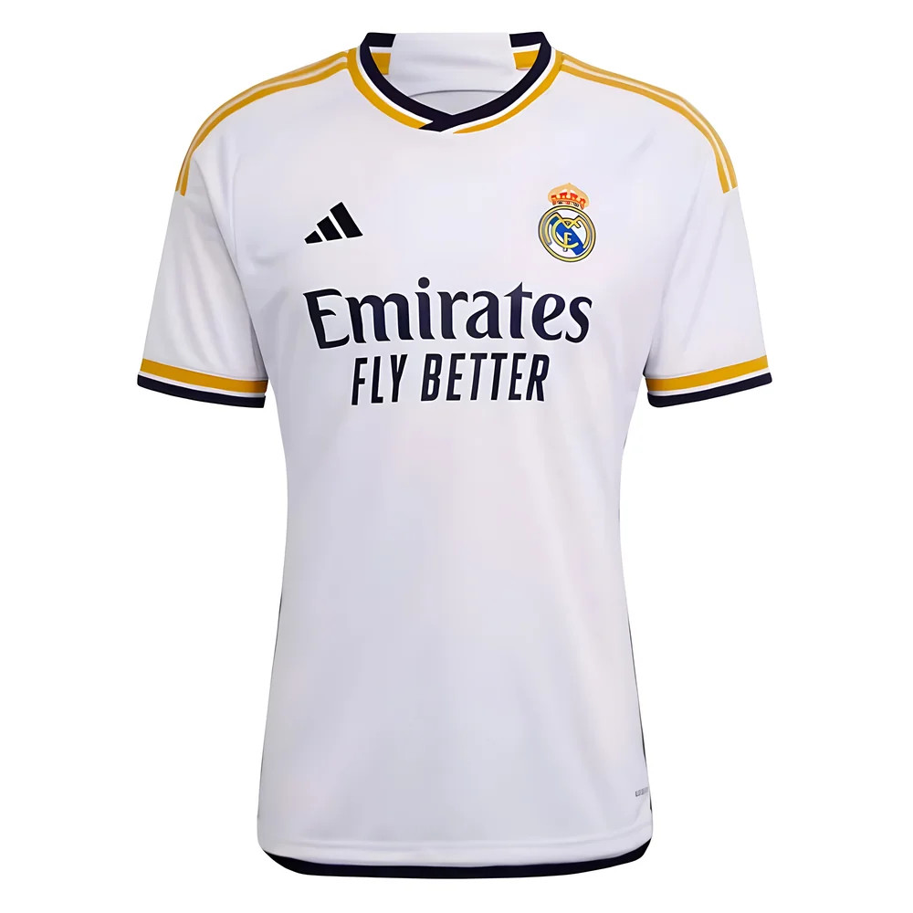 '23-'24 Real Madrid Home Shirt Polyester Made By: Adidas Men's White Xxl
