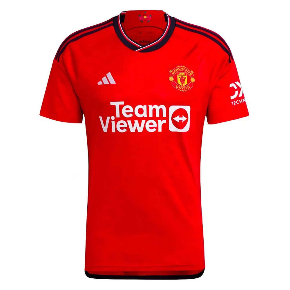 '23-'24 Man Utd Home Shirt Polyester Manchester United Made By: Adidas Men's Red Medium