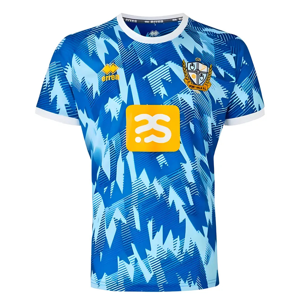 '22-'23 Port Vale Away Shirt Polyester Made By: Errea Men's Blue Large