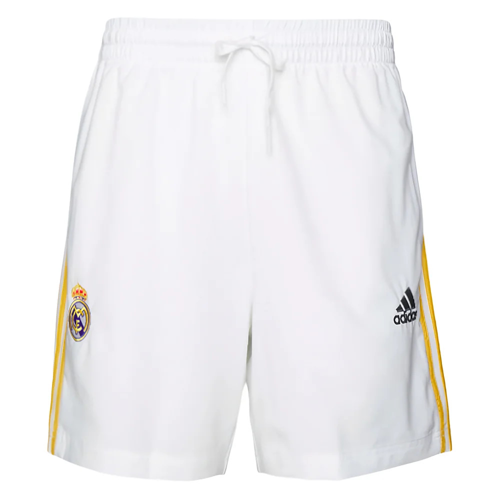 '23-'24 Real Madrid Dna Shorts (White) Polyester Made By: Adidas Men's White 42 Waist