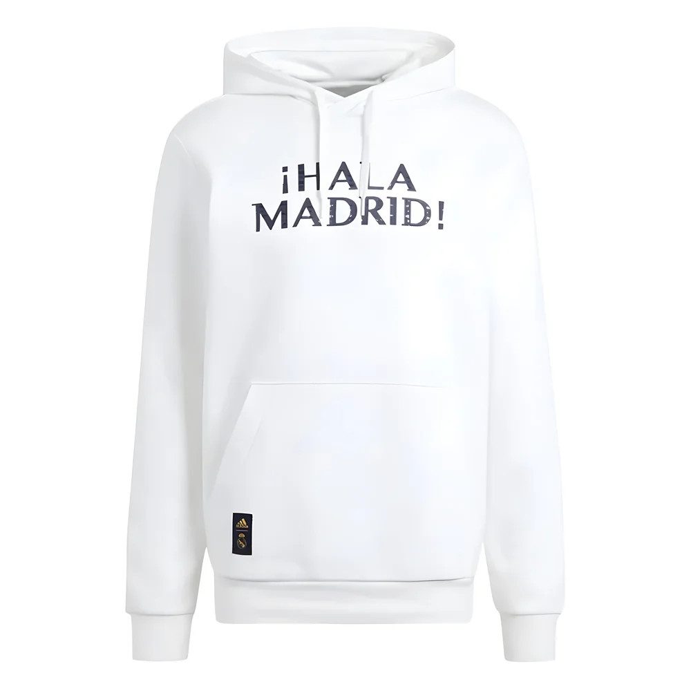 '23-'24 Real Madrid Dna Hoody (White) Polyester Made By: Adidas Men's White 3XL