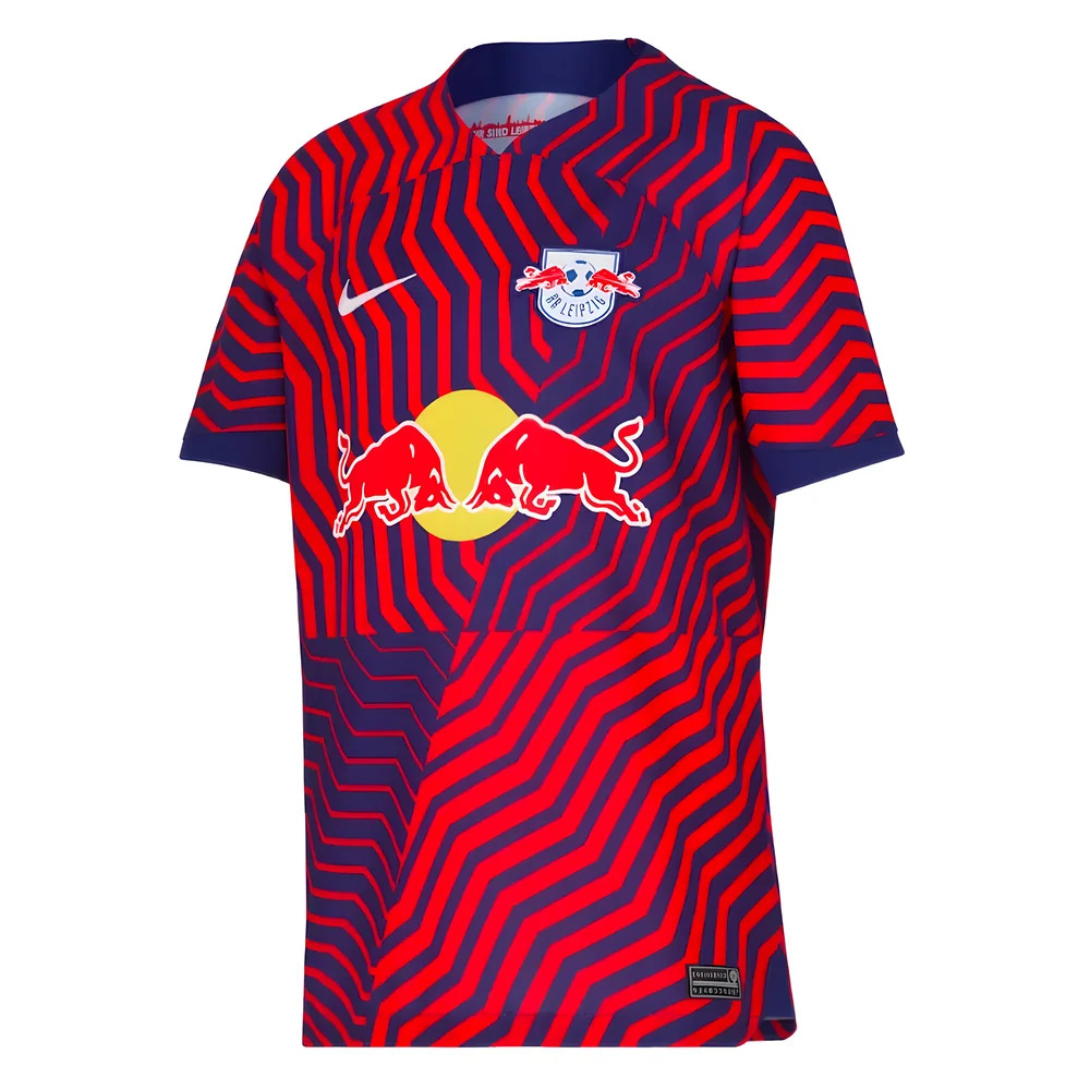'23-'24 Bull Leipzig Away Shirt (Kids) Polyester Made By: Nike Unisex Kids Red Medium
