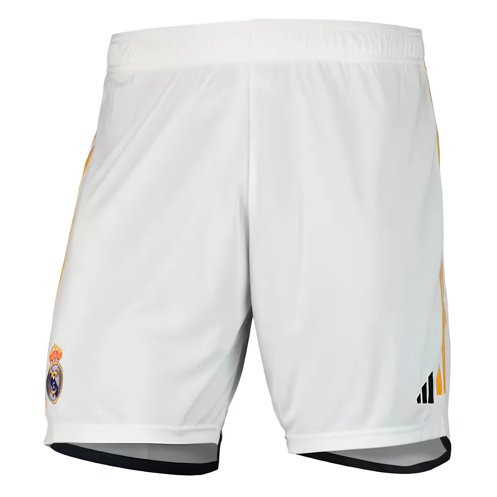 '23-'24 Real Madrid Home Shorts (White) Polyester Made By: Adidas Men's White Xxl