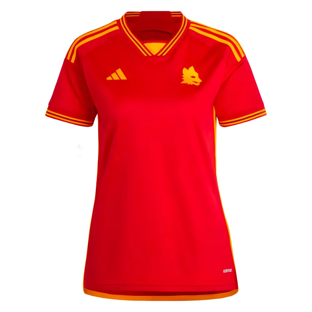 '23-'24 Roma Home Shirt () Polyester Made By: Adidas Women's Red Extra Small