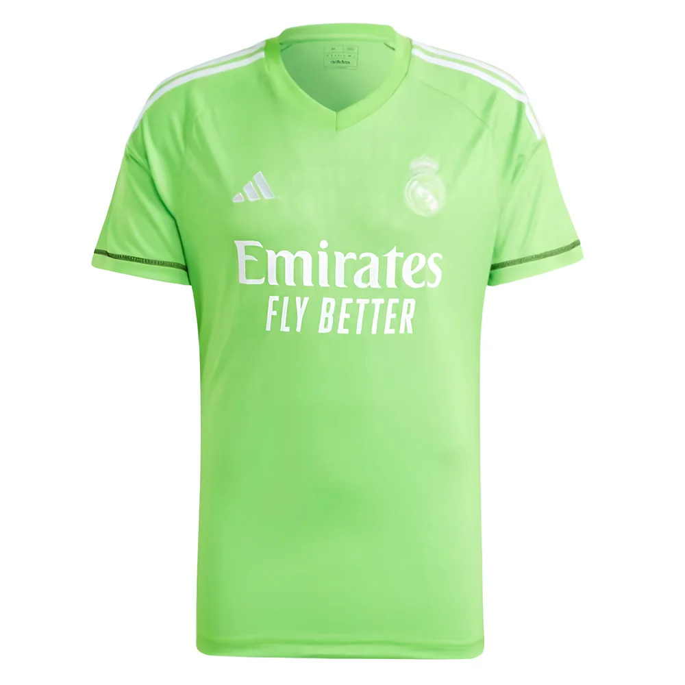 '23-'24 Real Madrid Home Goalkeeper Shirt (Solar ) Polyester Made By: Adidas Men's Green Xxl