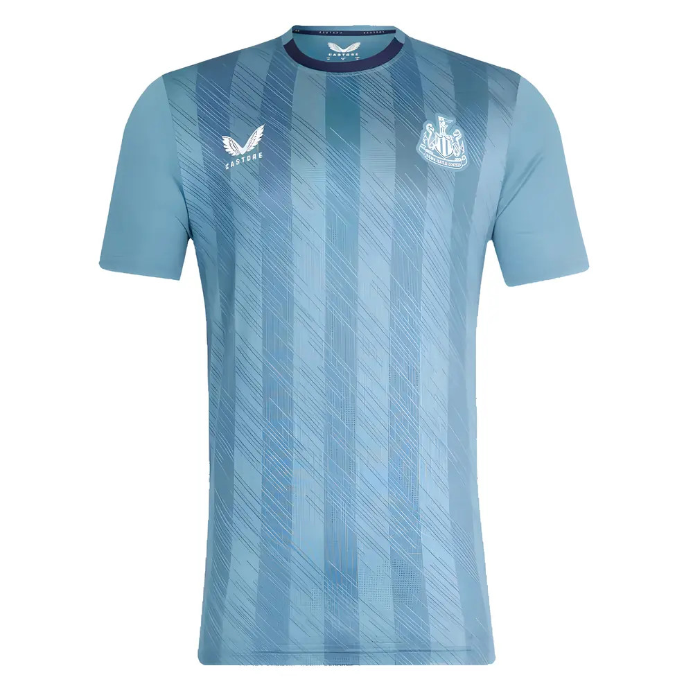 '23-'24 Newcastle Players Training Short Sleeve Tee (Bluestone) Polyester Made By: Castore Men's Blue Small