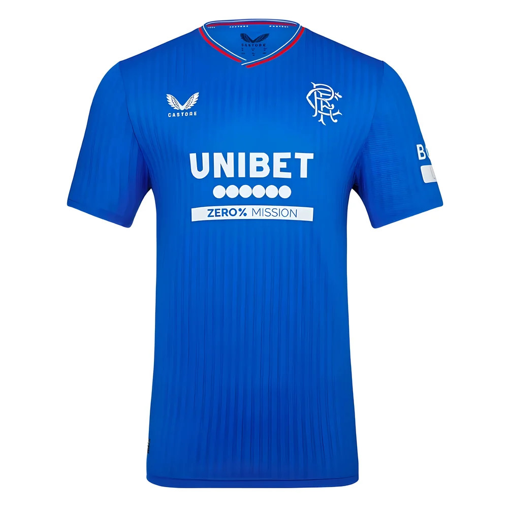 '23-'24 Rangers Pro Authentic Home Shirt Polyester Made By: Castore Men's Blue Medium