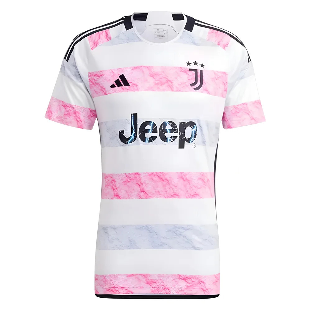 '23-'24 Juventus Away Shirt Polyester Made By: Adidas Men's White 3XL