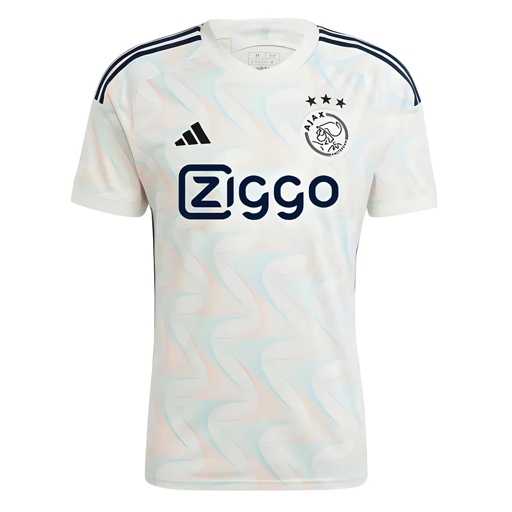 '23-'24 Ajax Away Shirt Polyester Made By: Adidas Men's White 3XL