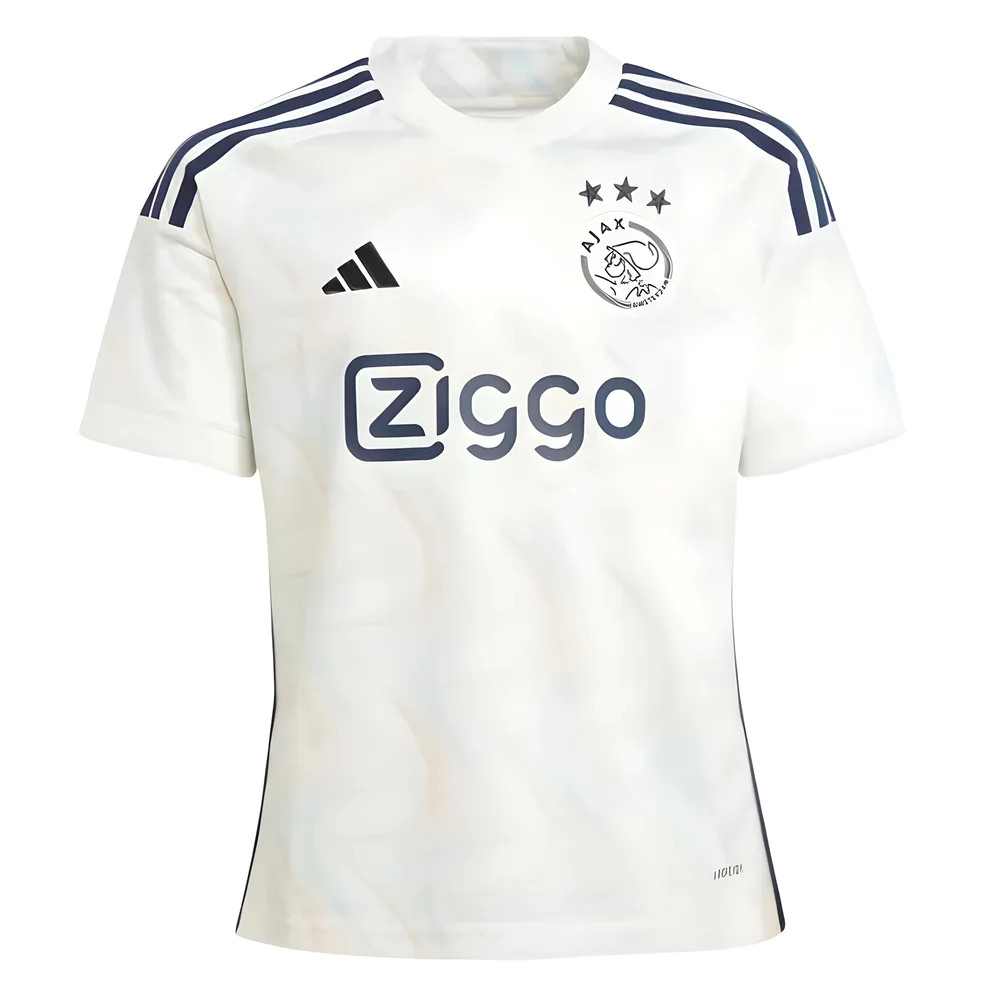 '23-'24 Ajax Away Shirt (Kids) 7-8 Polyester Made By: Adidas Unisex Kids White Size 9-10