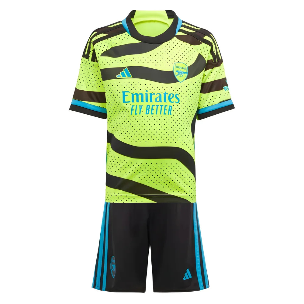 '23-'24 Arsenal Away Mini Kit Toddler's Polyester Made By: Adidas Unisex Toddler Yellow 2-3 Toddler