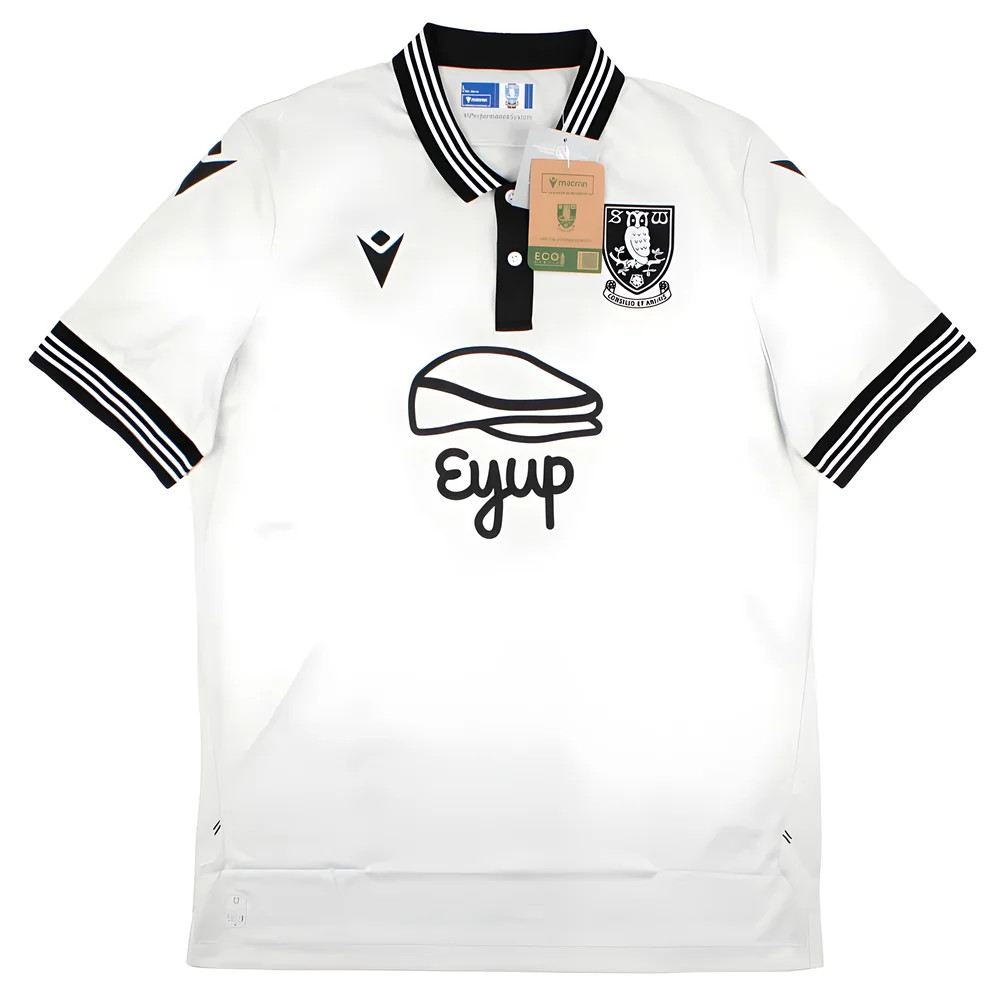 '23-'24 Sheffield Wednesday Away Shirt Polyester Made By: Macron Men's Grey Large