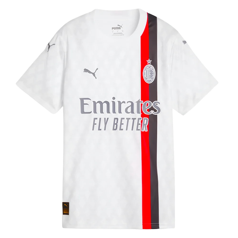 '23-'24 Ac Milan Away Shirt () Polyester Made By: Puma Women's White Extra Small