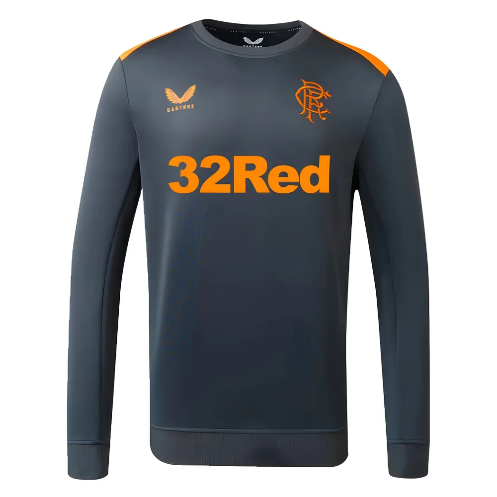 '23-'24 Rangers Coaches Matchday Sweatshirt (Ebony) Polyester Made By: Castore Men's Navy Large