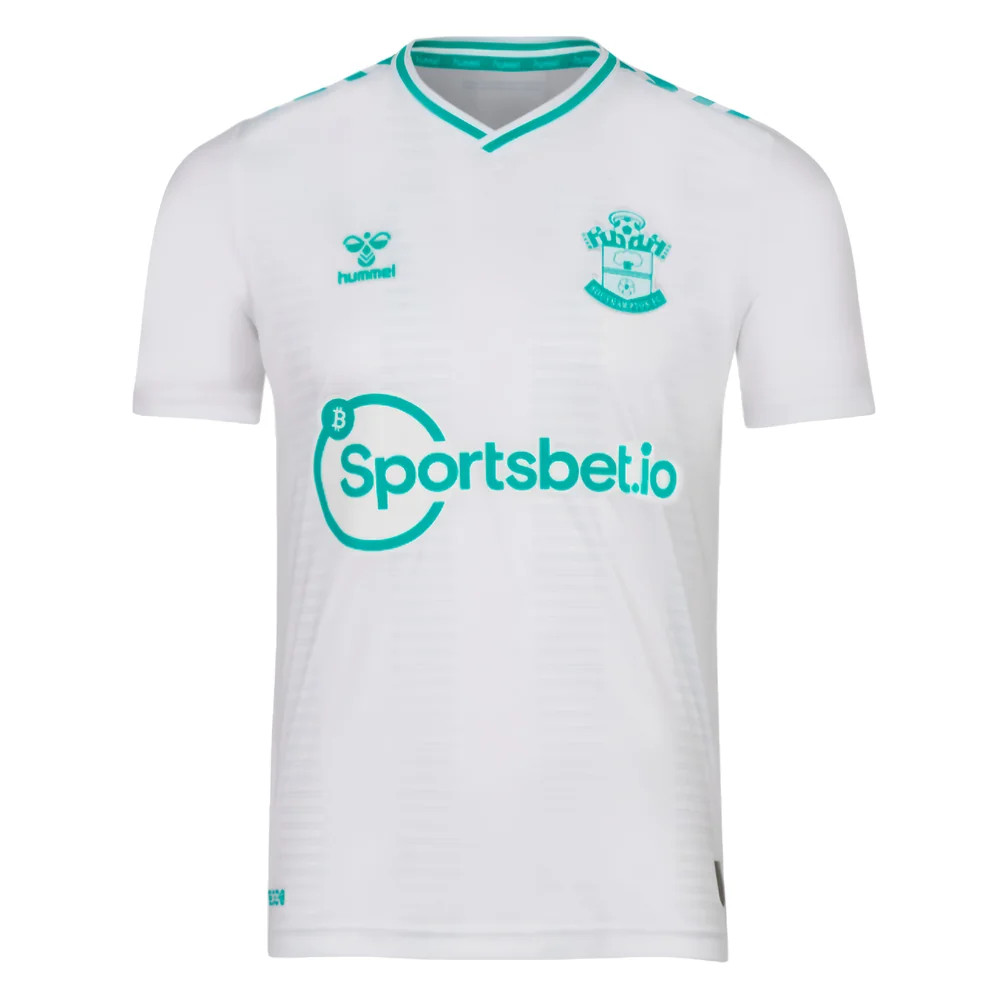 '23-'24 Southampton Away Shirt (S) (Excellent) Polyester Made By: Hummel Men's White Small