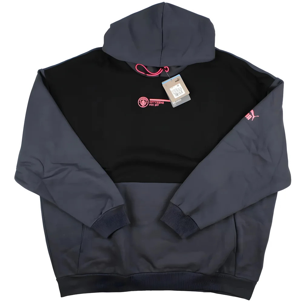 '23-'24 Man City Ftblculture Hoody (Strong ) Polyester Manchester City Made By: Puma Men's Grey Medium