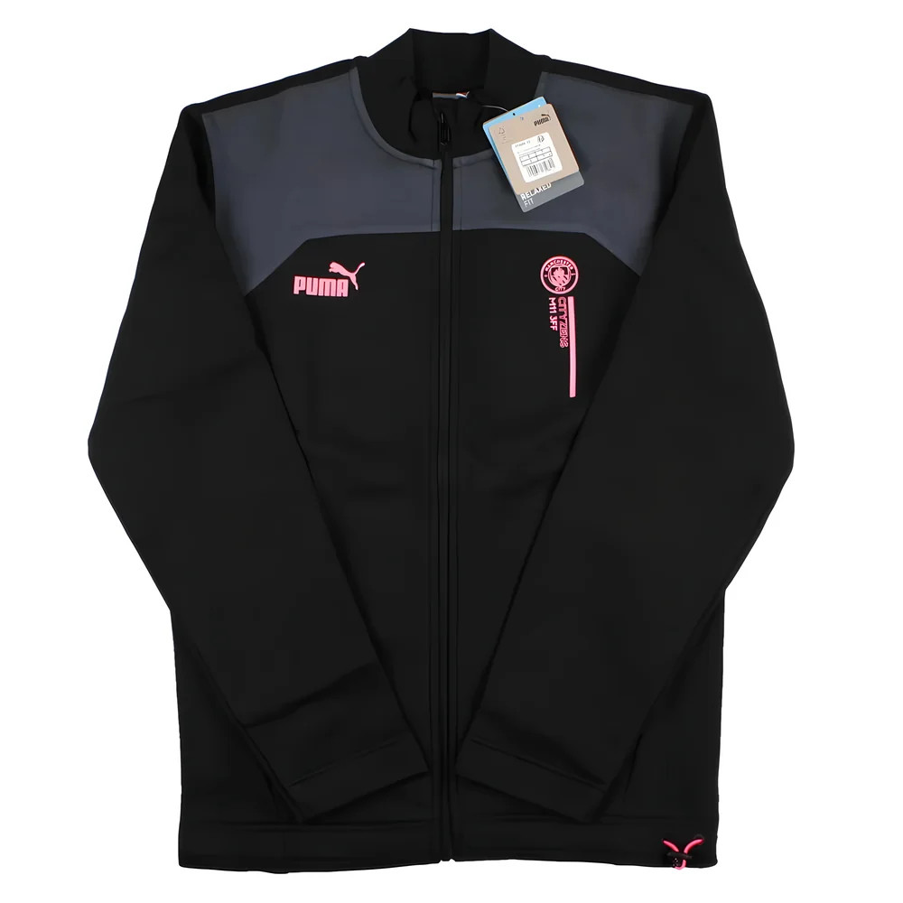 '23-'24 Man City Ftblculture Track Jacket (Black) Polyester Manchester City Made By: Puma Men's Black Xxl