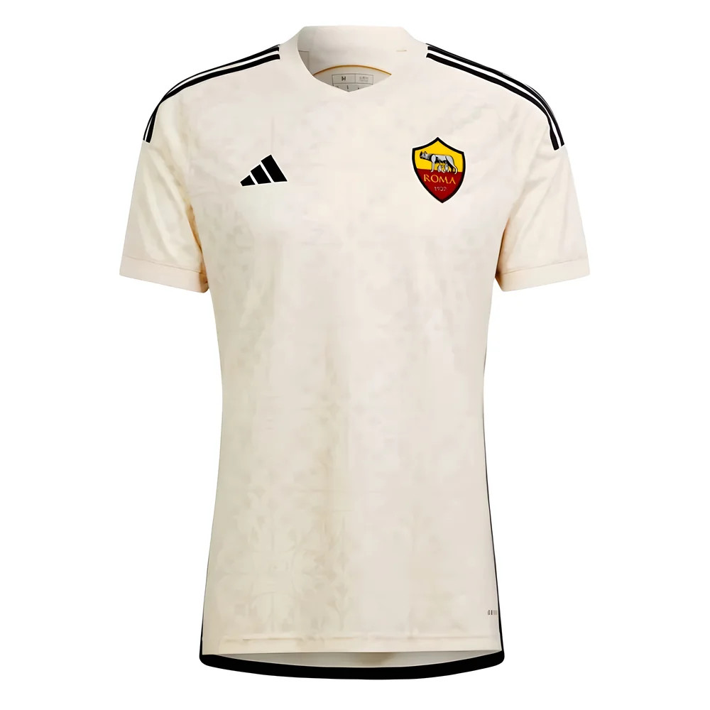 '23-'24 Roma Away Shirt Polyester Made By: Adidas Men's Cream Extra Large