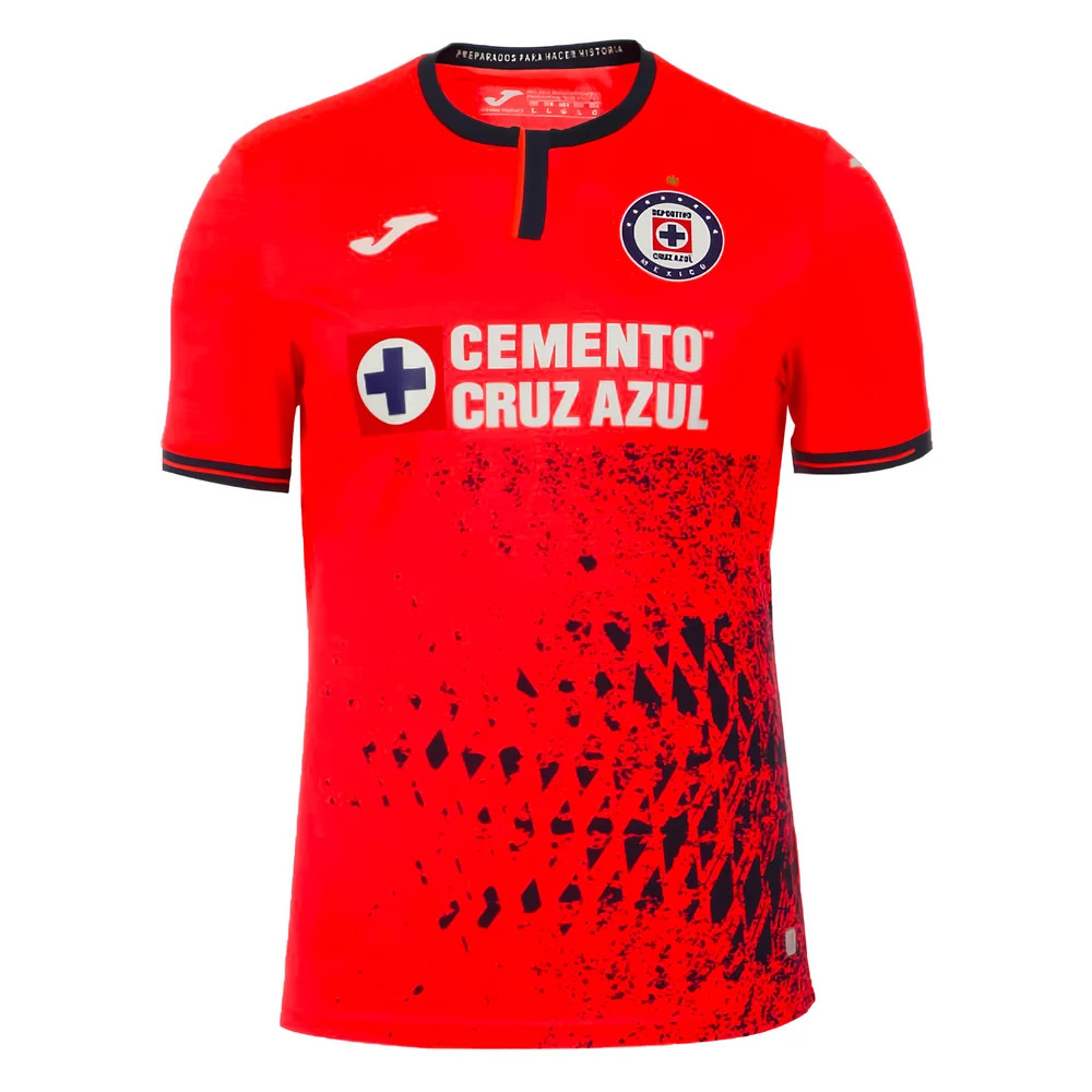 '21-'22 Cruz Azul Third Shirt Polyester Made By: Joma Men's Orange Extra Large