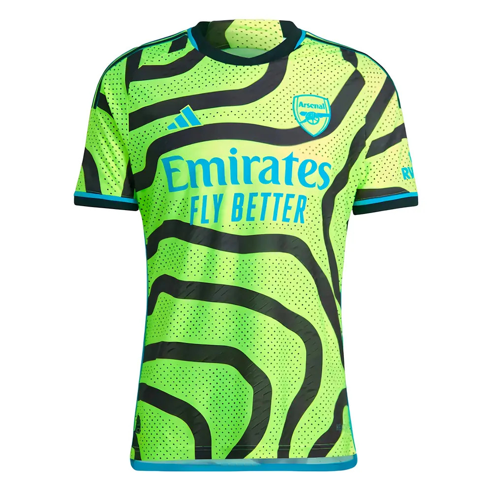 '23-'24 Arsenal Authentic Away Shirt Polyester Made By: Adidas Men's Yellow Medium