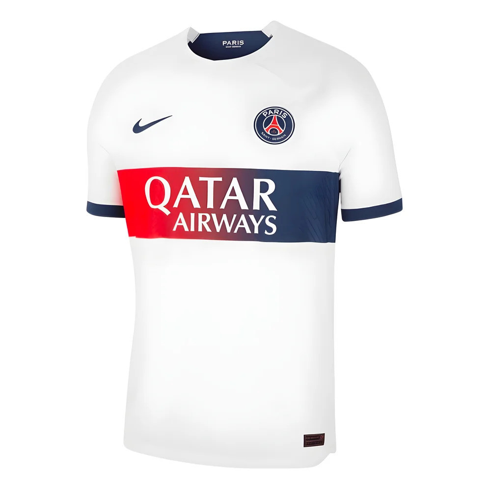 '23-'24 Psg Authentic Away Shirt Polyester Made By: Nike Men's White Large