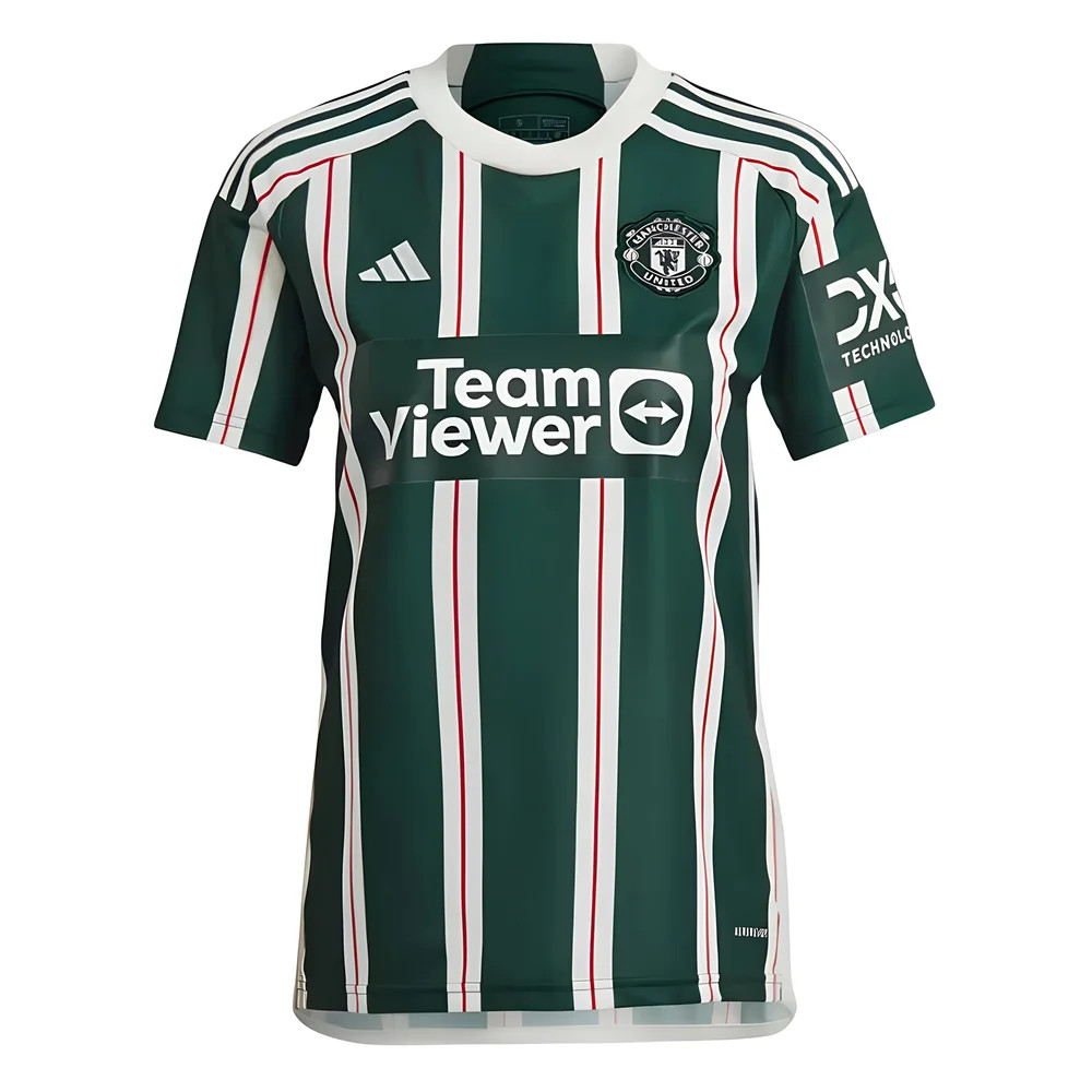 '23-'24 Man Utd Away Shirt Polyester Manchester United Made By: Adidas Men's Green Medium