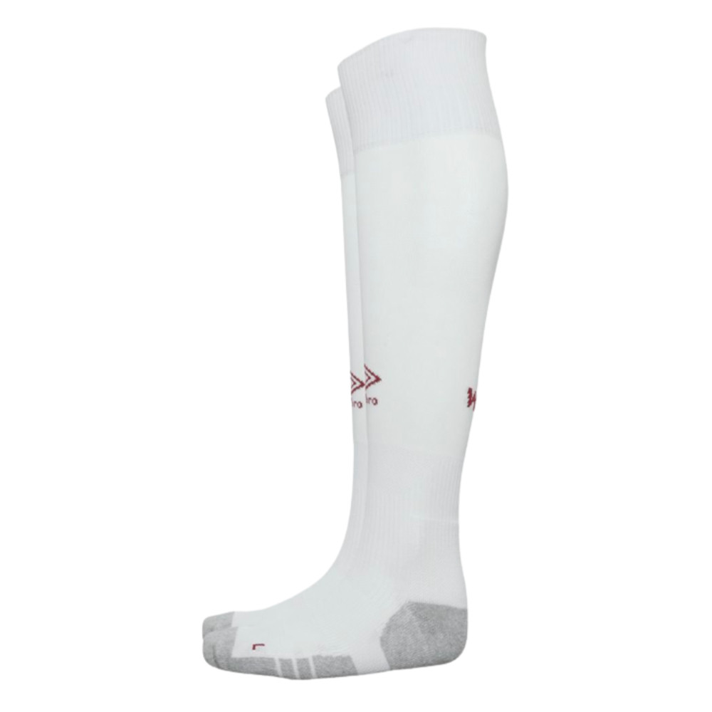 '23-'24 West Ham Away Socks (White) Adults Polyester Made By: Umbro Unisex White Medium