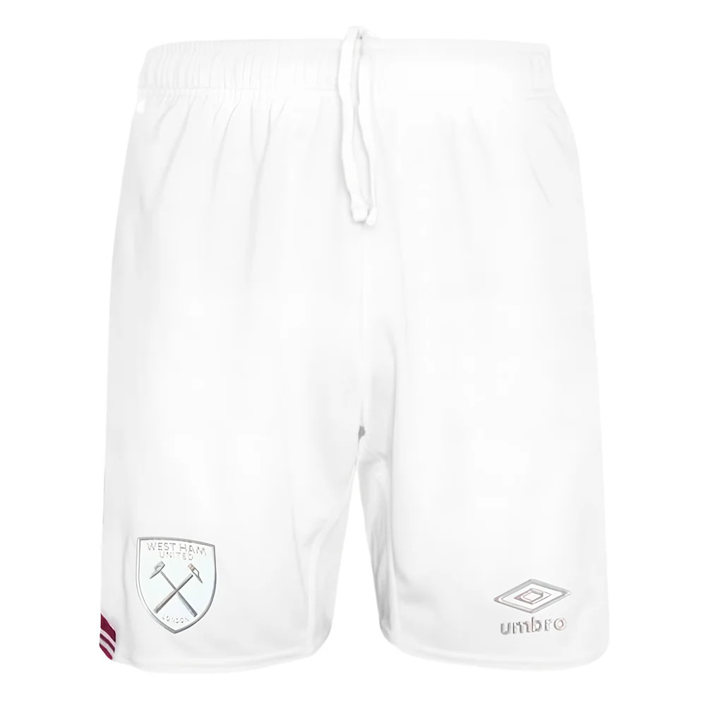 '23-'24 West Ham Away Shorts (White) Polyester Made By: Umbro Men's White Small