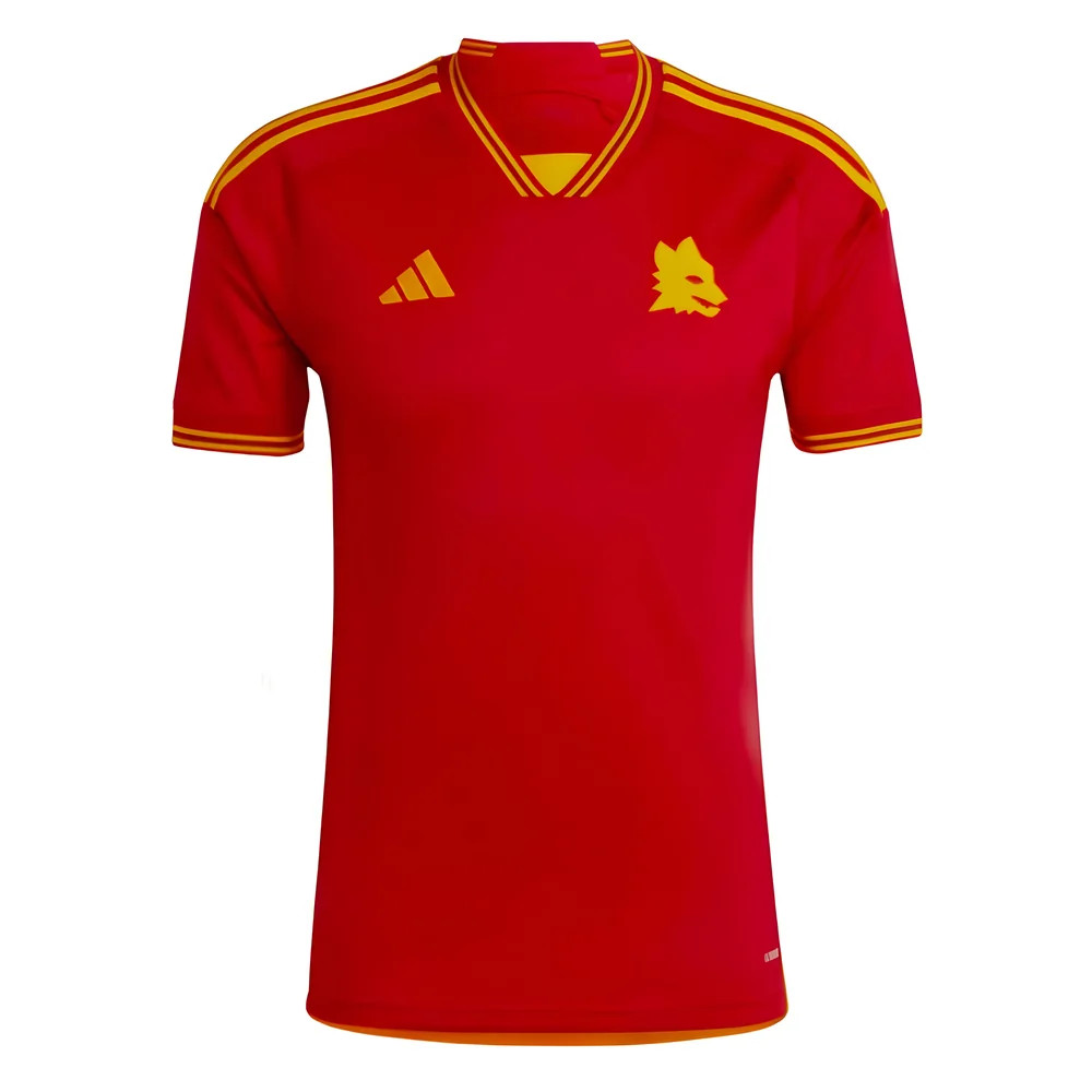 '23-'24 As Roma Home Shirt Polyester Made By: Adidas Men's Red Xxl