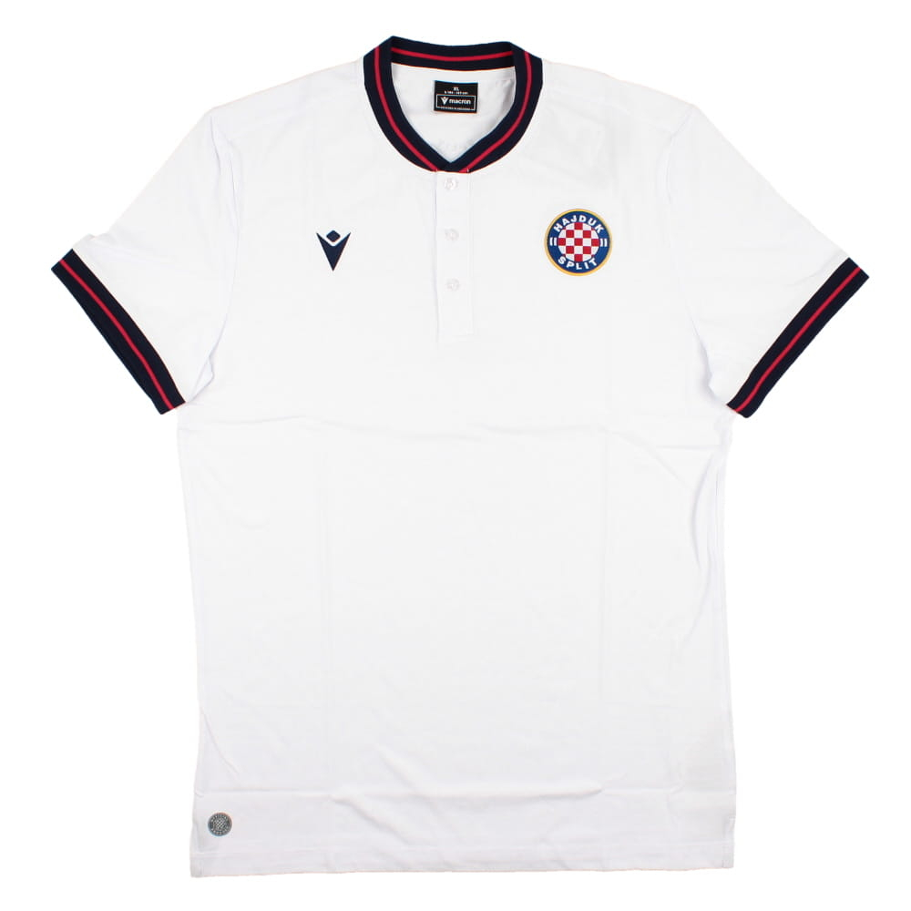 Hajduk Split Training Jersey Football Shirt White Macron Polyester Mens M