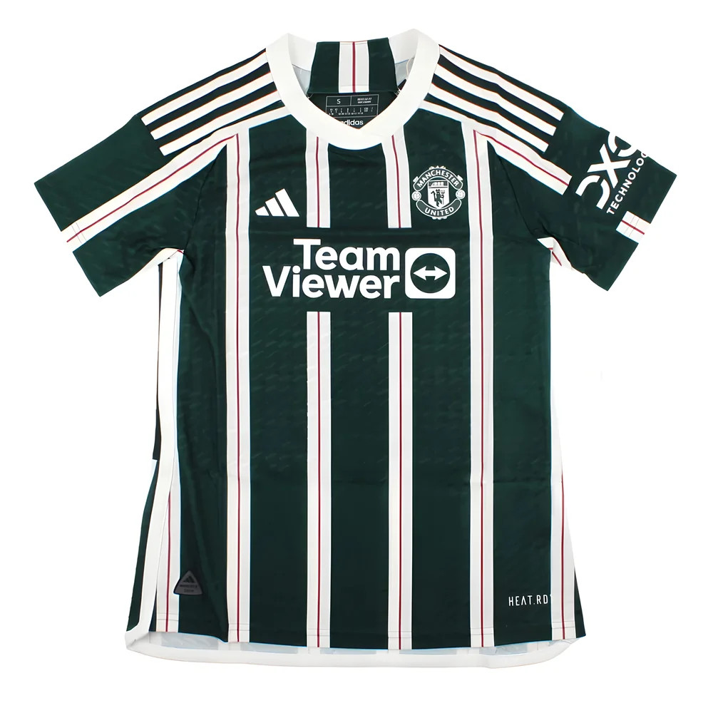 '23-'24 Man Utd Authentic Away Shirt () Polyester Manchester United Made By: Adidas Women's Green Large