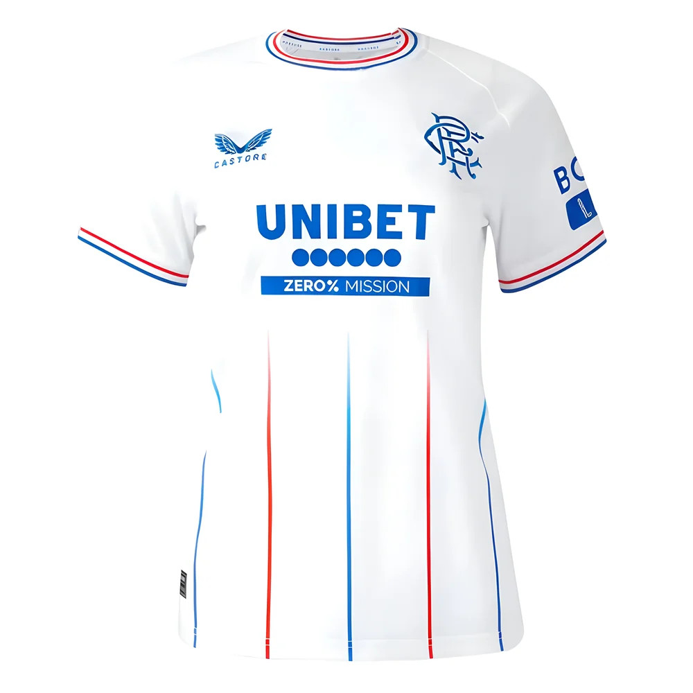 '23-'24 Rangers Away Shirt () Polyester Made By: Castore Women's White Small