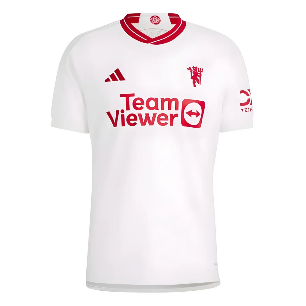 '23-'24 Man Utd Third Shirt Polyester Manchester United Made By: Adidas Men's White 3XL