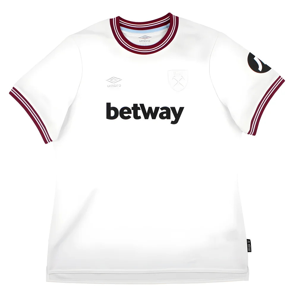 '23-'24 West Ham United Away Shirt () Polyester Made By: Umbro Women's White Medium