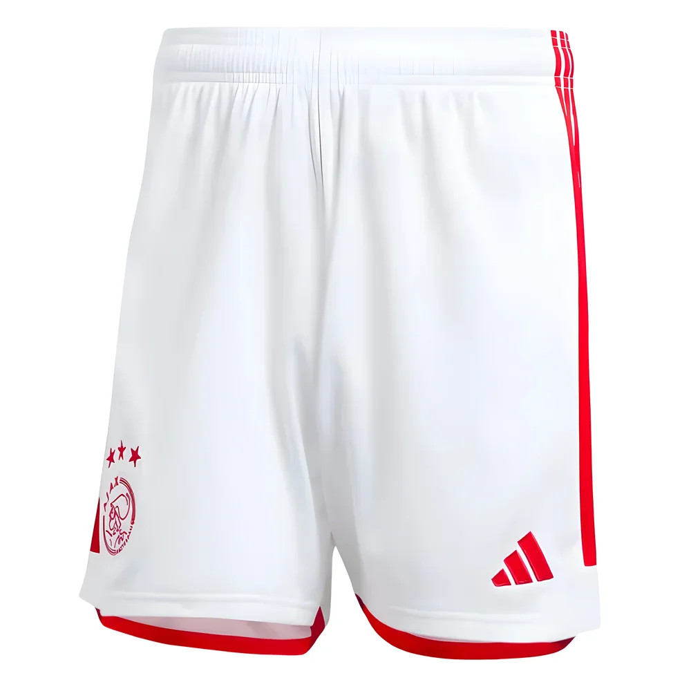 '23-'24 Ajax Home Shorts (White) Polyester Made By: Adidas Men's White Small