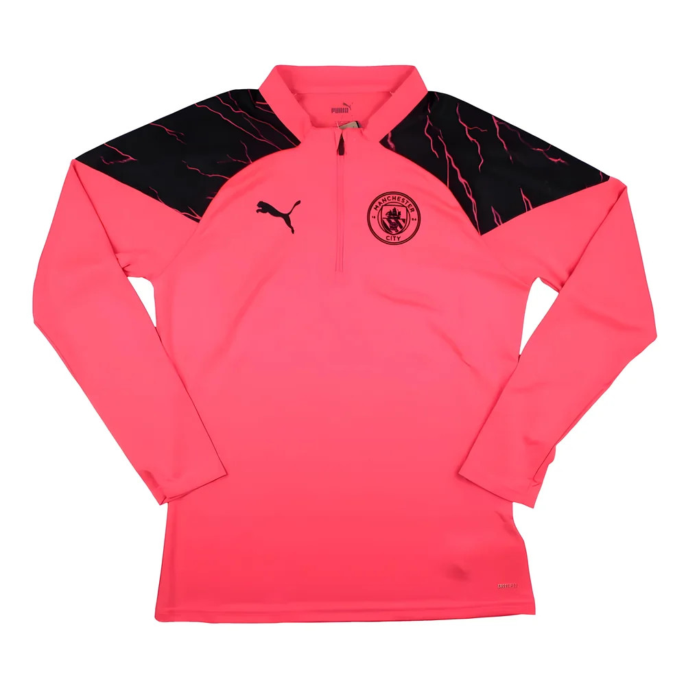 '23-'24 Man City Training Half Zip Top (Sunset Glow) Polyester Manchester City Made By: Puma Men's Pink Large