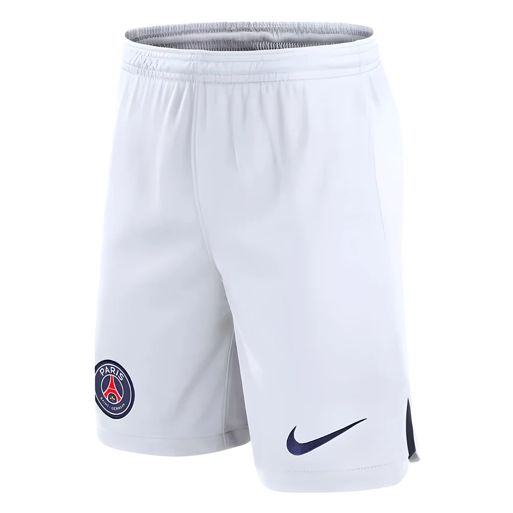 '23-'24 Psg Away Shorts (Kids) Polyester Made By: Nike Unisex Kids White Large