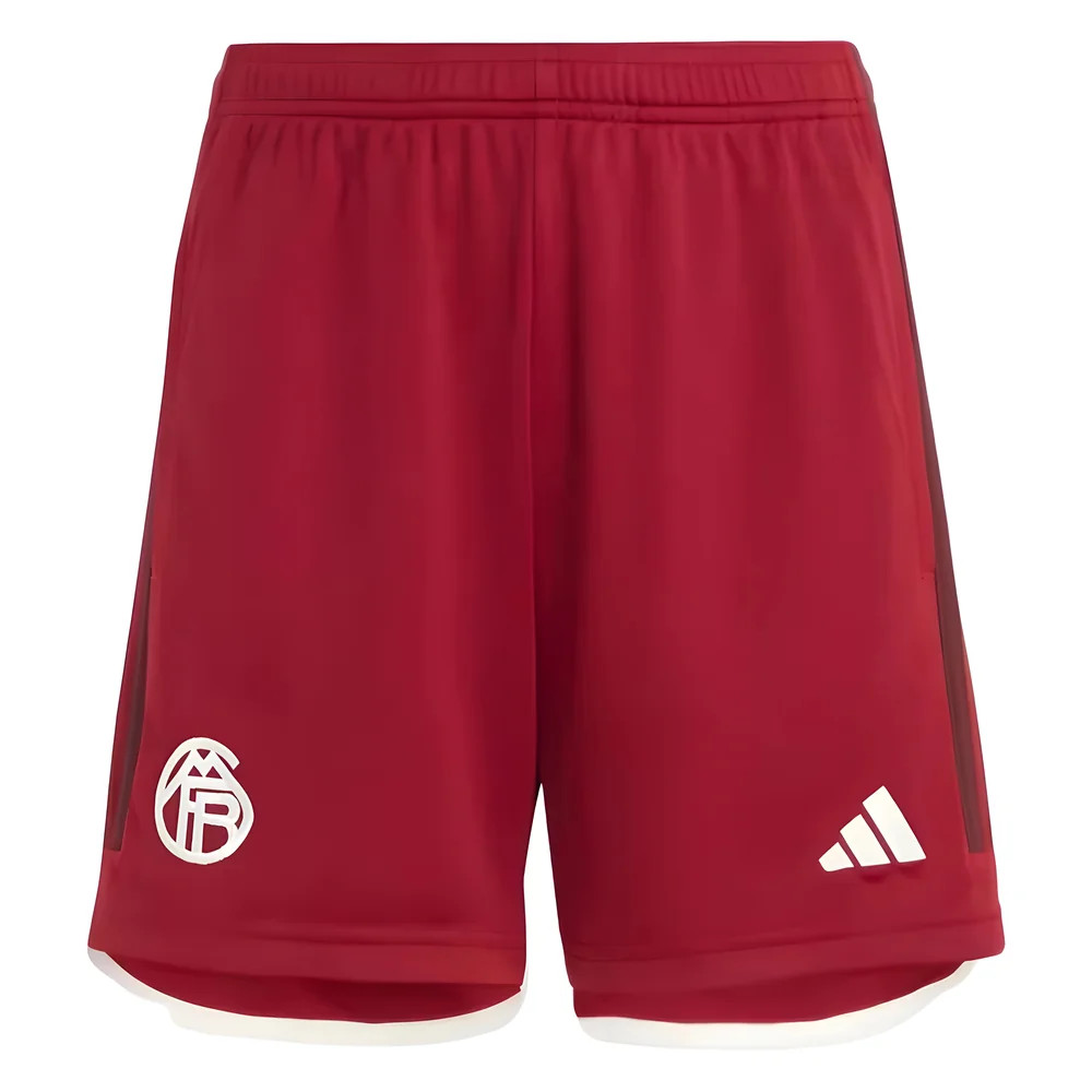 '23-'24 Bayern Munich Third Shorts (Red) - Kids Polyester Made By: Adidas Unisex Kids Red 28 Waist