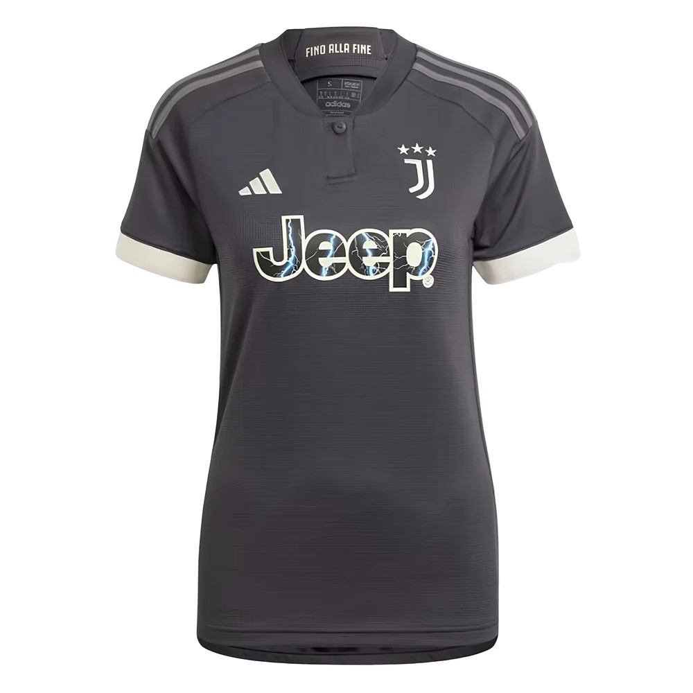 '23-'24 Juventus Third Shirt () Polyester Made By: Adidas Women's Black Large