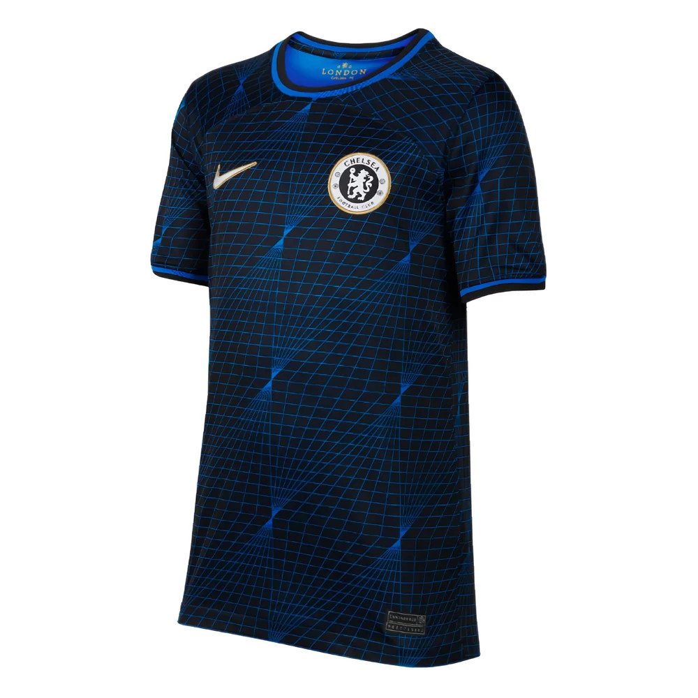 '23-'24 Chelsea Away Shirt (Kids) Polyester Made By: Nike Unisex Kids Navy Extra Small