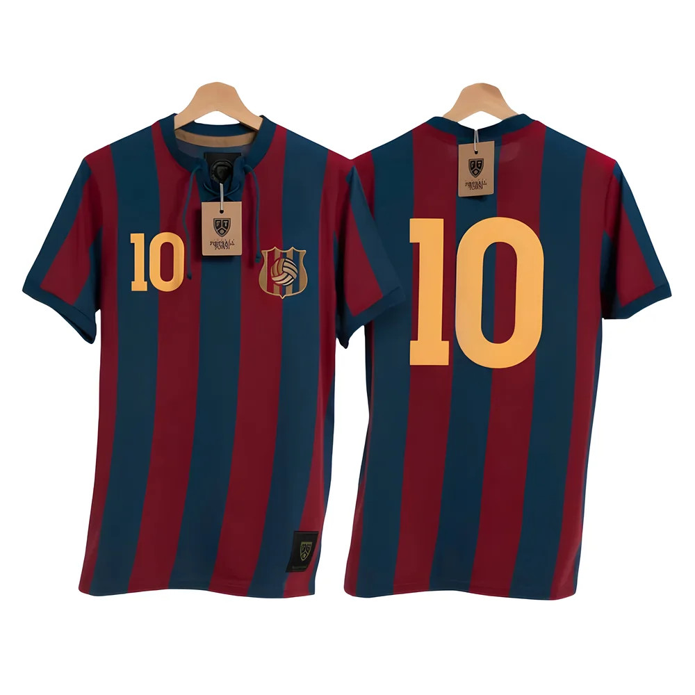 Barcelona Messi Retro Shirt with Laces L'Escut [9700048510028