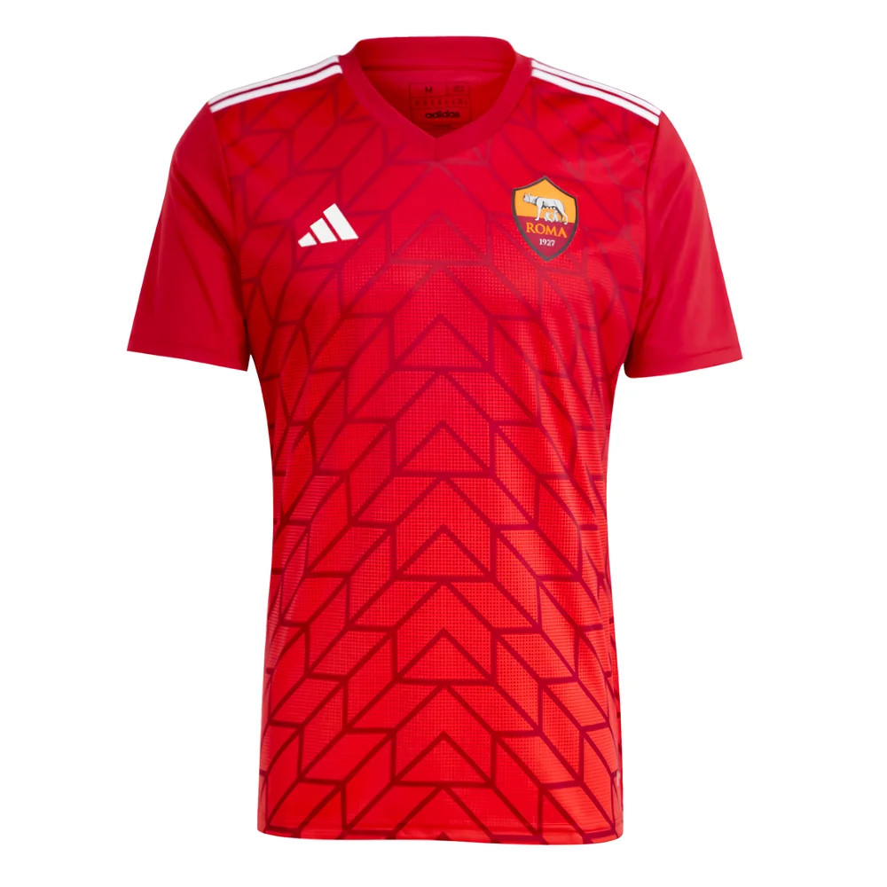 '23-'24 Roma Icon Pre-Match Shirt (Red) Polyester Made By: Adidas Men's Red Xxl