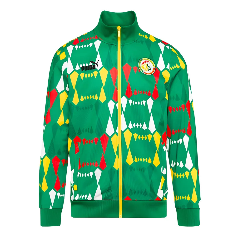 '23-'24 Senegal Ftblculture Track Jacket (Green) Polyester Made By: Puma Men's Green Small
