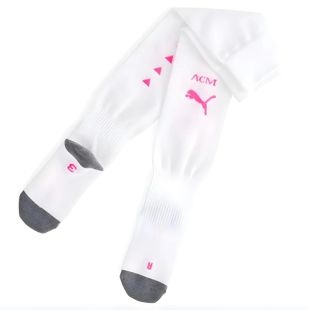 '23-'24 Ac Milan Away Socks (White) Adults Polyester Made By: Puma Unisex White Extra Large