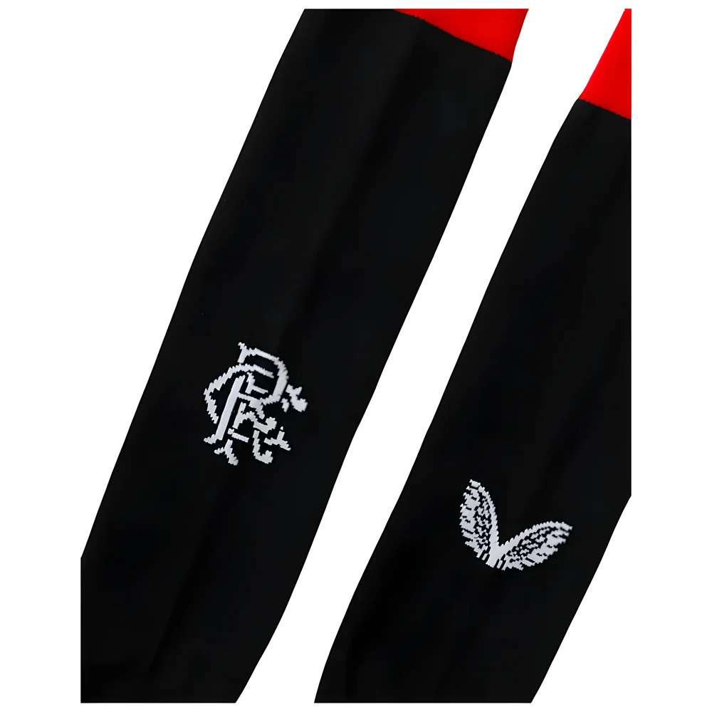 '23-'24 Rangers Home Socks (Black) - Kids Polyester Made By: Castore Unisex Kids Black Size 12.5