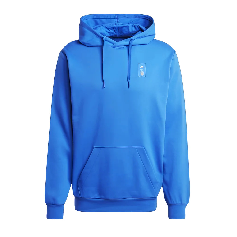 '24-'25 Italy Dna Hoody (Blue) Polyester Made By: Adidas Men's Blue Xxl