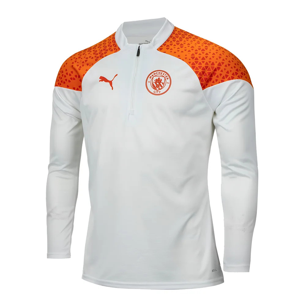 '23-'24 Man City Training Half Zip Top (Marble) Polyester Manchester City Made By: Puma Men's White 3XL