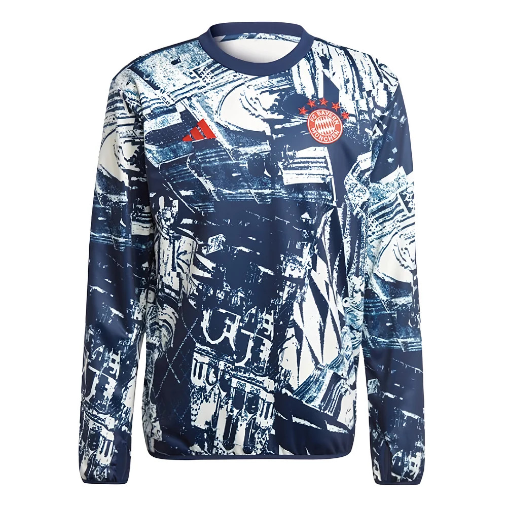'23-'24 Bayern Munich Pre-Match Warm Up Top (Off ) Polyester Made By: Adidas Men's White Small